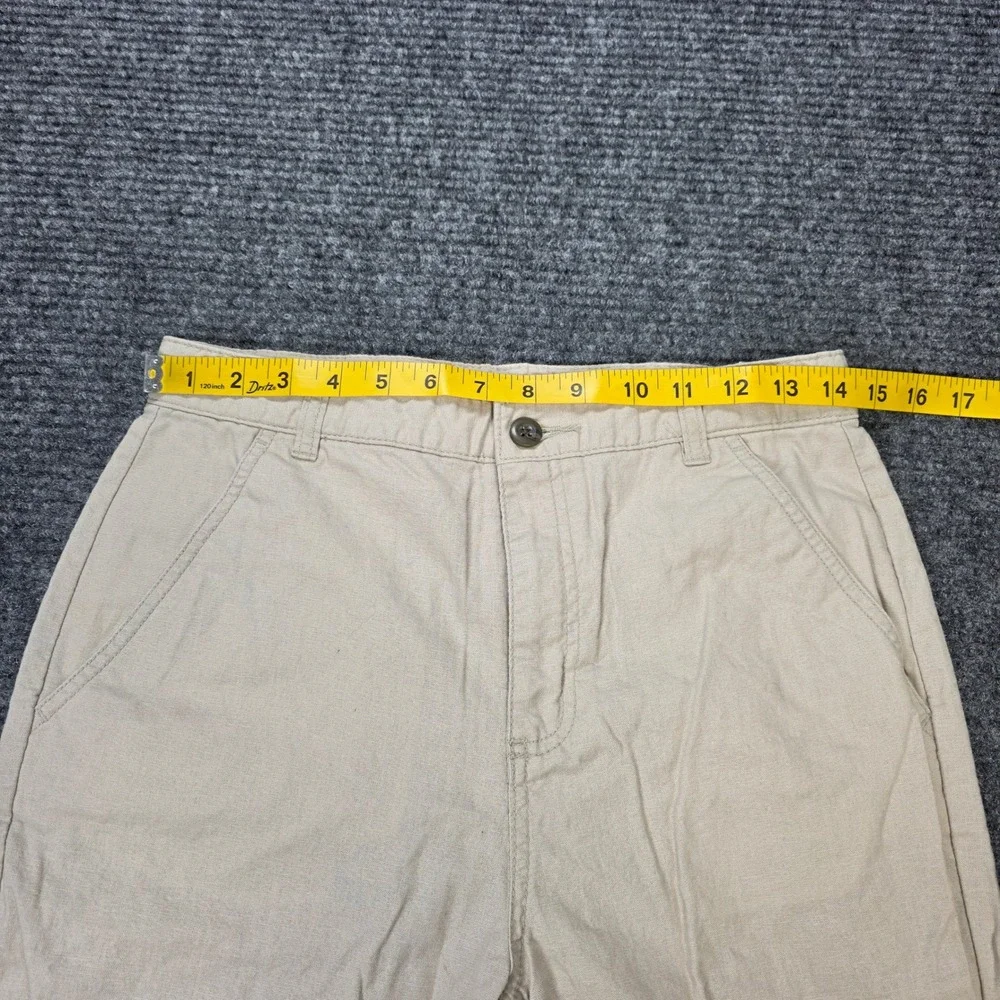 Old Navy Khaki Linen Cotton Blend Shorts Boy's‎ Size 18 Regular Tan Standard